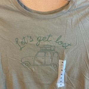NWT Old Navy “let’s get lost” tshirt M